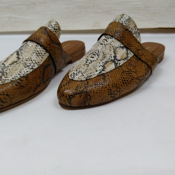 KAANAS Women's Milan Loafer Mules In Honey Snake US 9 - Picture 3 of 11